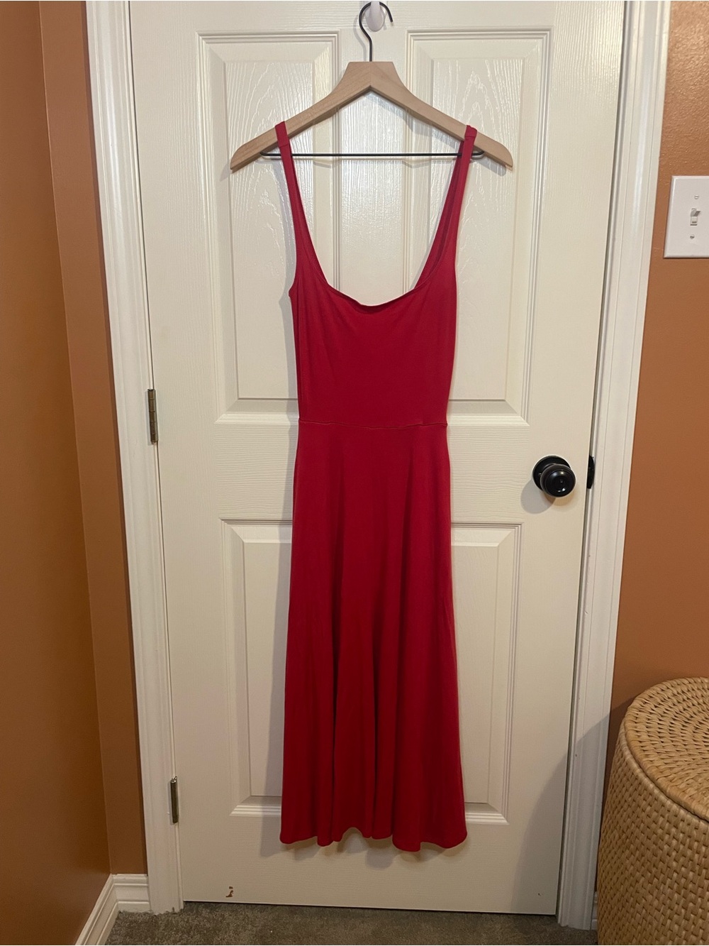 Reformation Rou Sleeveless Knit Midi Dress in Red Size XS - Picture 3 of 11
